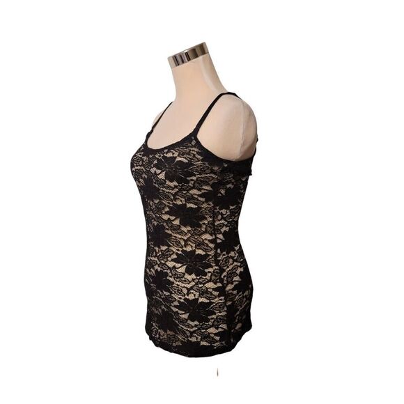 Dots Black Lace Cami Top Size S - Picture 1 of 6